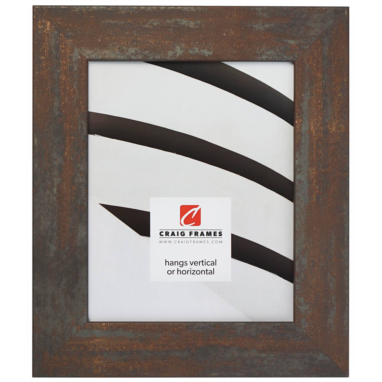 Craig Frames Bauhaus 200 Weathered Steel Picture Frame